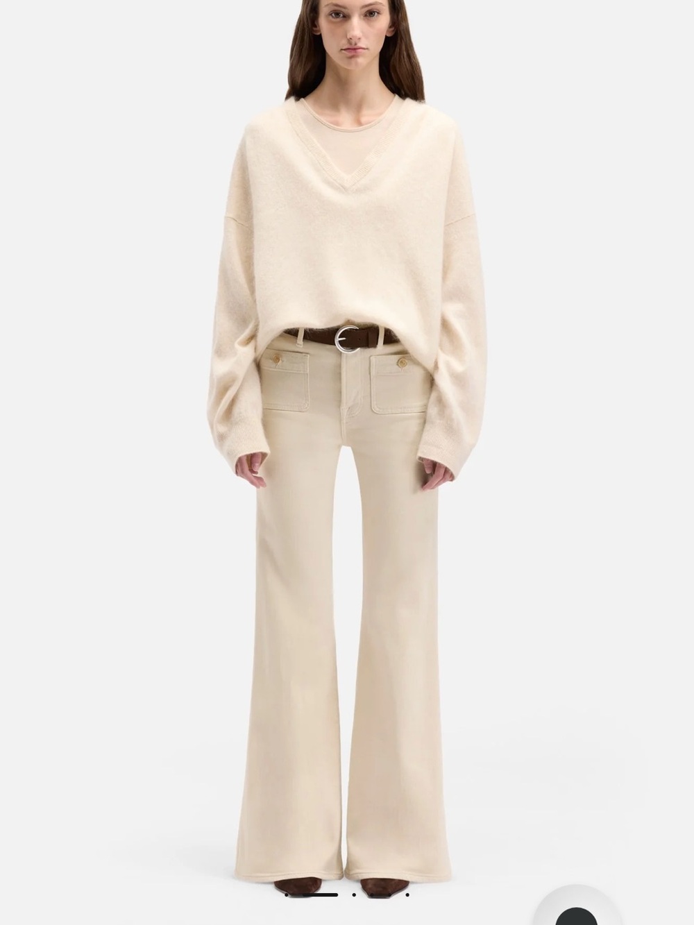 7 For All Mankind Tailorless Modern Dojo Jean in Luxe Vintage - Oatmeal
